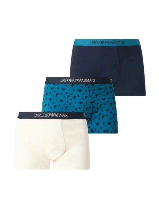 Foto van product Emporio Armani Boxershorts navy / cyaan blauw / zwart / natuurwit