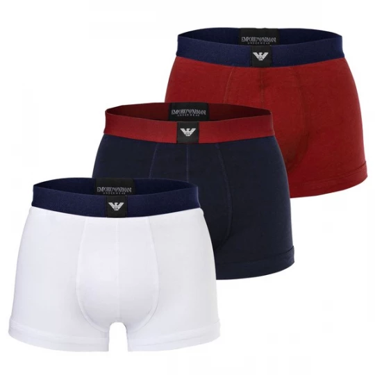 Foto van product Emporio Armani Boxershorts navy / donkerrood / wit