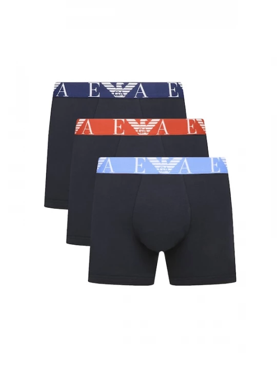 Foto van product Emporio Armani Boxershorts navy / hemelsblauw / roestrood / wit