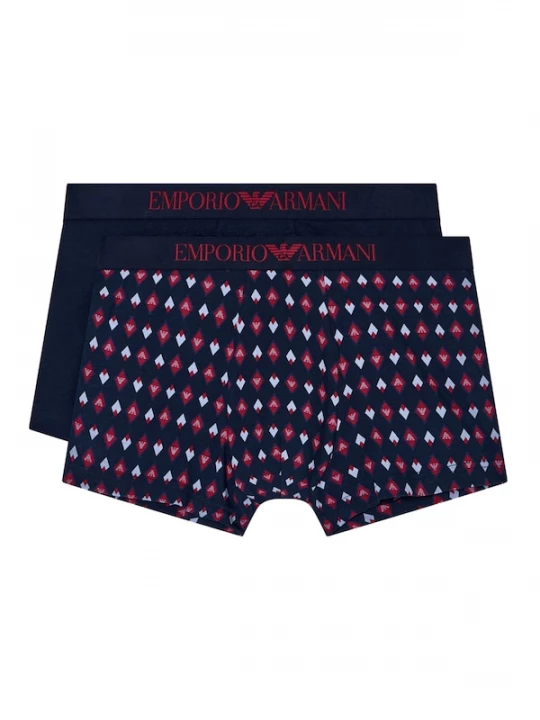 Foto van product Emporio Armani Boxershorts navy / lichtblauw / donkerrood