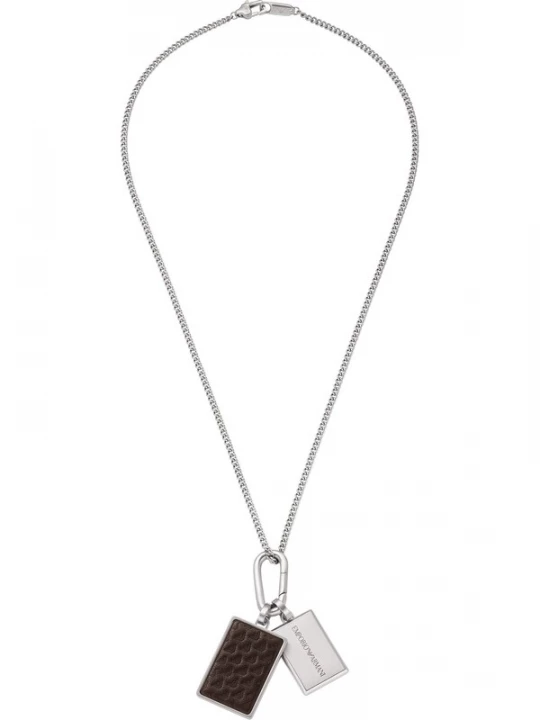 Foto van product Emporio Armani Ketting donkerbruin / zilver