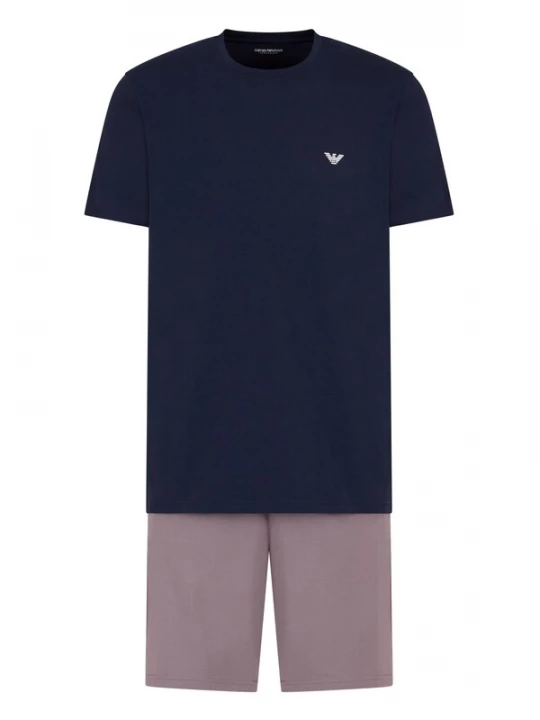 Foto van product Emporio Armani Pyjama kort blauw / mauve / wit