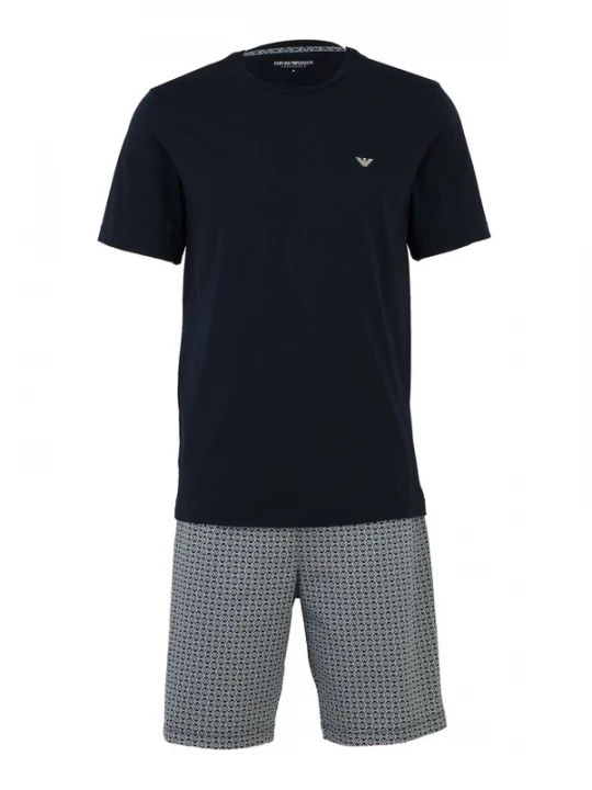 Foto van product Emporio Armani Pyjama kort navy / smaragd / wit
