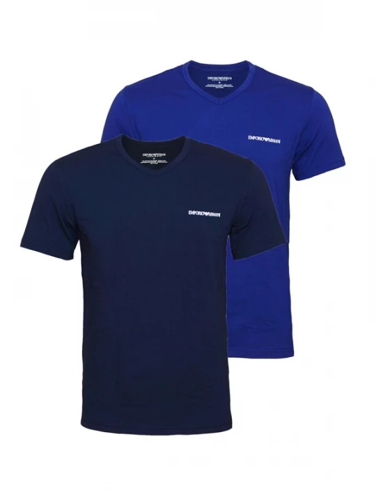 Foto van product Emporio Armani Shirt nachtblauw / royal blue / koningsblauw / wit