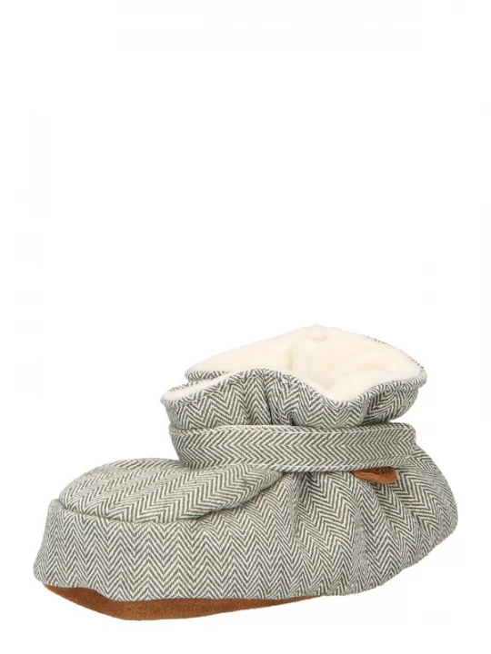 Foto van product EN FANT Huisschoenen crème / karamel / olijfgroen