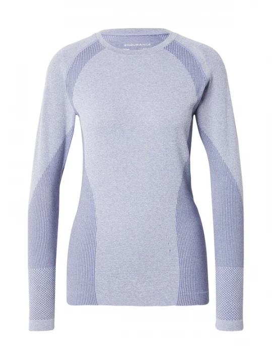 Foto van product ENDURANCE Functioneel shirt 'Halen' navy / blauw gemêleerd / wit