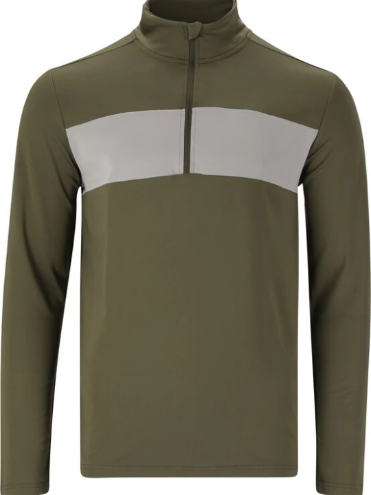 Foto van product ENDURANCE Functioneel shirt 'Pete' grijs / olijfgroen / zwart