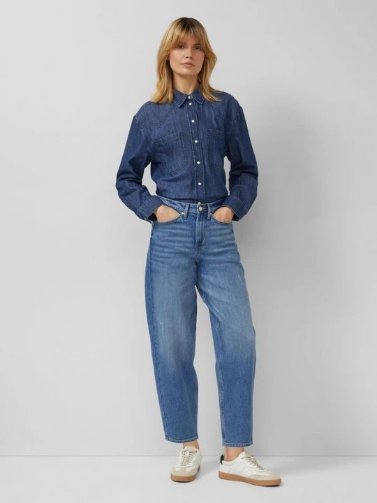 Foto van product Enkeljeans / Regular fit / Hoge taille / Halflange pijp s.Oliver blauw