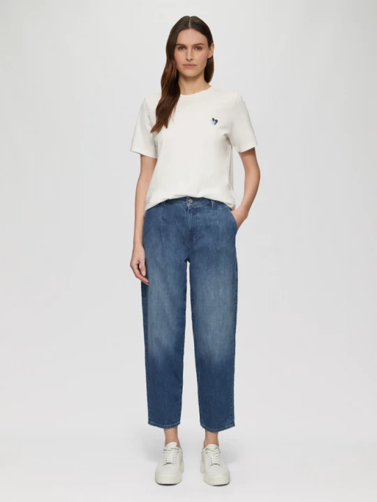 Foto van product Enkeljeans / relaxed fit / high rise / barrel leg s.Oliver blauw
