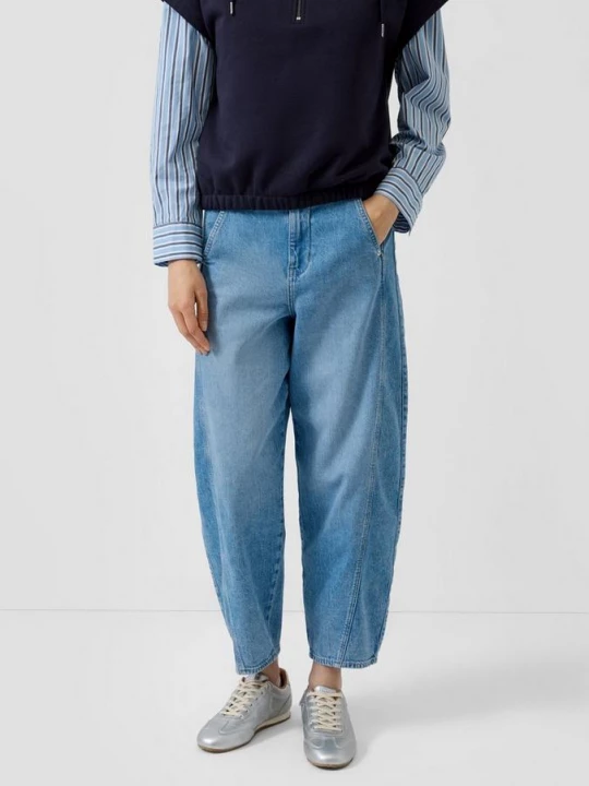 Foto van product Enkeljeans / Relaxed fit / Hoge taille / Halfhoge pijp s.Oliver blauw