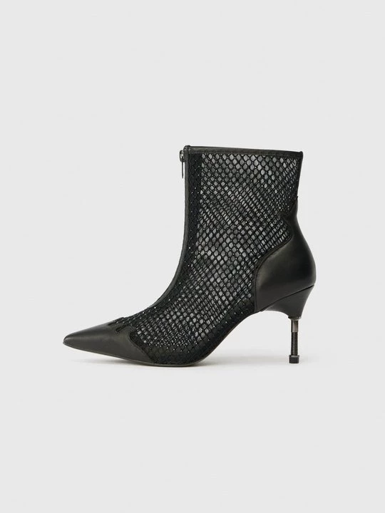 Foto van product Enkellaarsjes met hoge hak AllSaints zwart