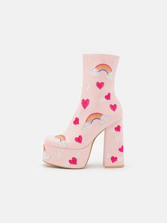 Foto van product Enkellaarsjes met hoge hak Koi Footwear donkerroze