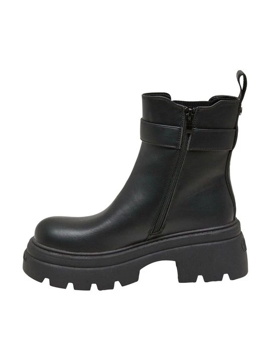 Foto van product Enkellaarsjes met plateauzool Buffalo zwart