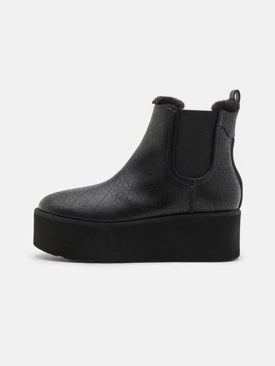 Foto van product Enkellaarsjes met plateauzool Guess zwart
