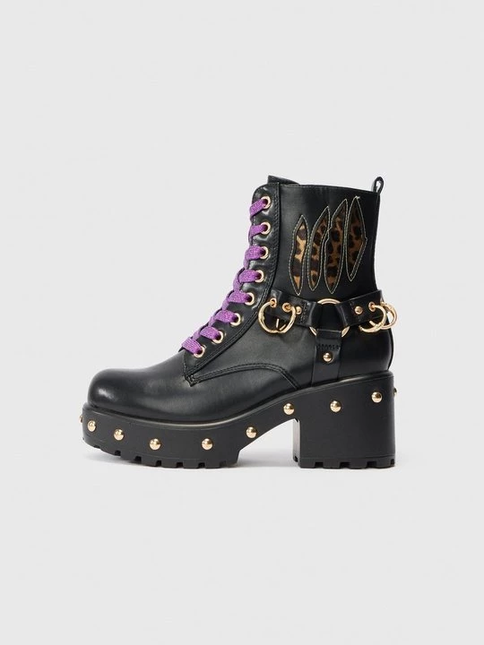 Foto van product Enkellaarsjes met plateauzool Koi Footwear zwart