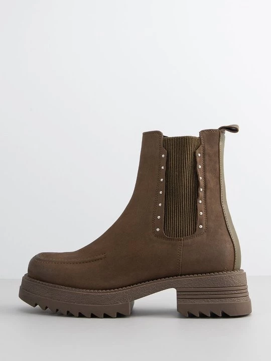 Foto van product Enkellaarsjes met plateauzool Lazamani kaki