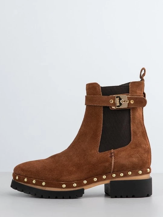 Foto van product Enkellaarsjes met plateauzool Scholl cognac