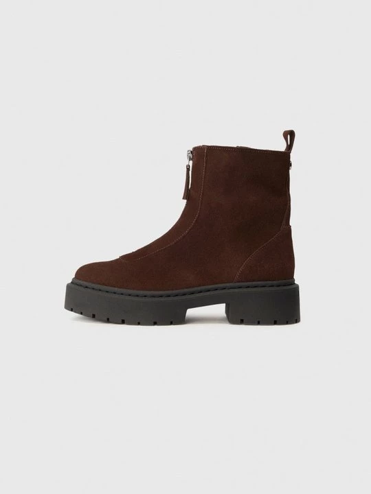Foto van product Enkellaarsjes met plateauzool Steve Madden bruin