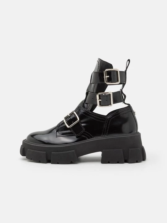 Foto van product Enkellaarsjes met plateauzool Steve Madden zwart