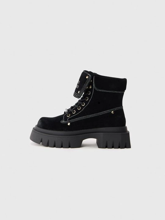 Foto van product Enkellaarsjes met plateauzool Steve Madden zwart