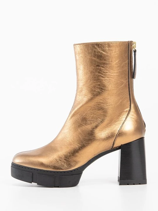 Foto van product Enkellaarsjes met plateauzool Unisa goudkleurig