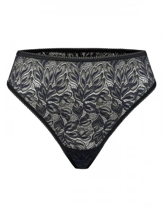 Foto van product Erlich Textil String 'Iconic Lace' zwart gemêleerd