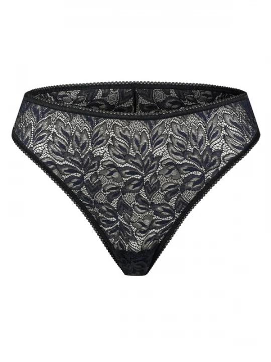 Foto van product Erlich Textil String 'Iconic Lace' zwart gemêleerd