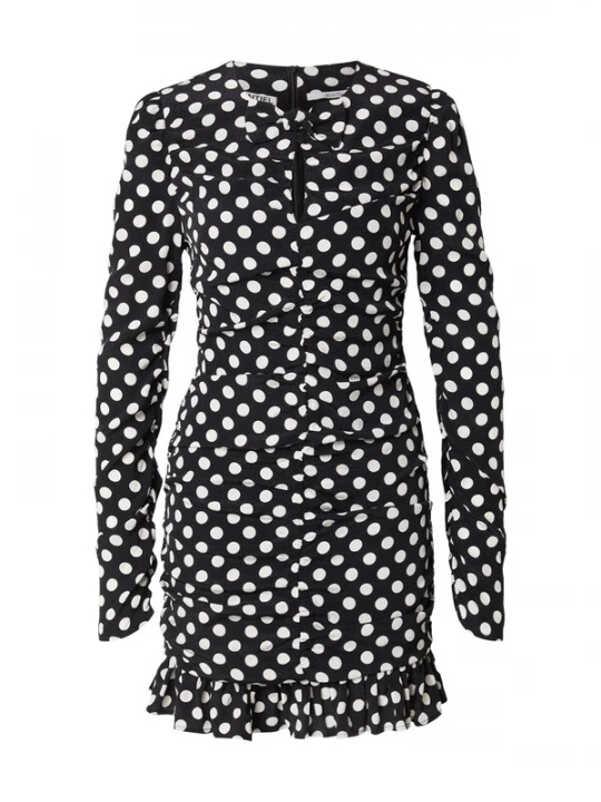 Foto van product Essentiel Antwerp Jurk 'JAST RUCHED' zwart / wit