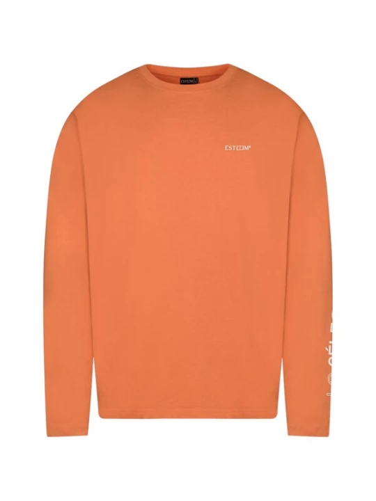 Foto van product ESTEEM Shirt 'Sélection Privée' donkeroranje / wit