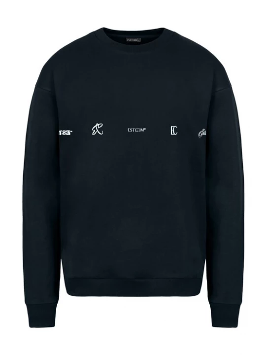 Foto van product ESTEEM Sweatshirt ' Logos Oversized ' donkerblauw
