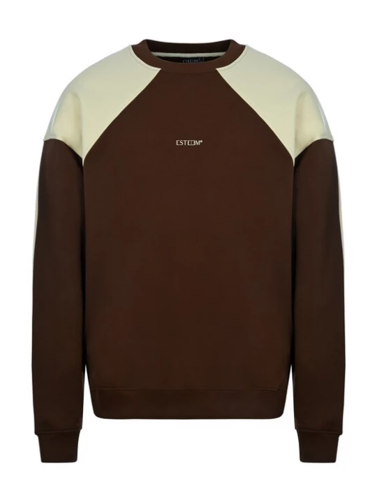 Foto van product ESTEEM Sweatshirt ' Two Tone Oversized ' bruin