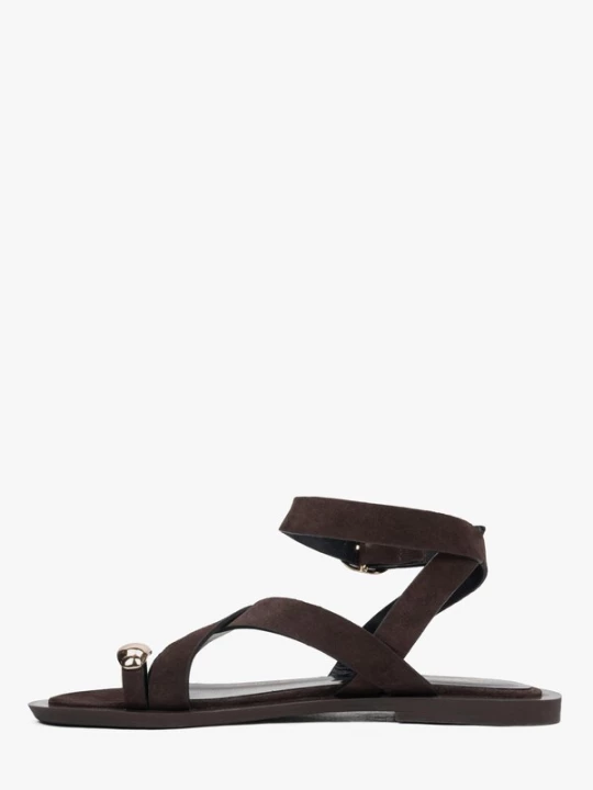 Foto van product Estro Sandalen met riem '11-10-80' donkerbruin