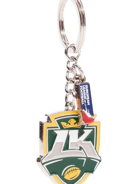 Foto van product European League of Football Sleutelhanger 'Leipzig Kings' blauw / geel / donkergroen / zilver