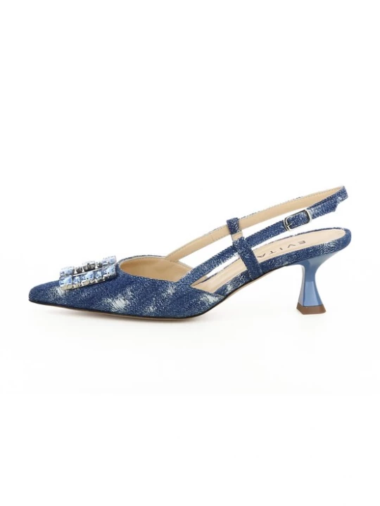 Foto van product EVITA Slingpumps 'PERLA' blauw denim