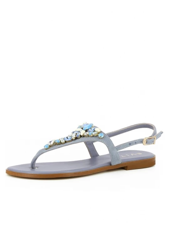 Foto van product EVITA Teenslipper 'OLIMPIA' lichtblauw