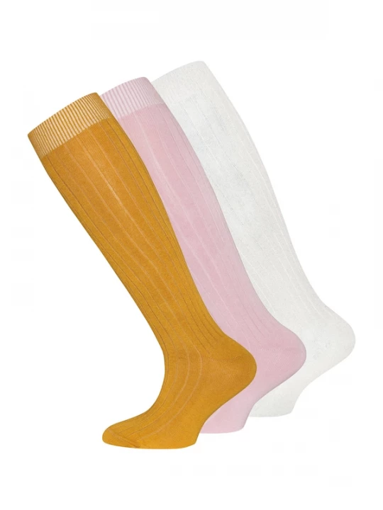 Foto van product EWERS Sokken beige / goudgeel / lichtroze