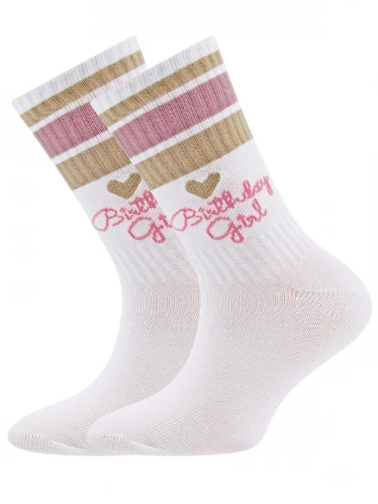 Foto van product EWERS Sokken 'Birthday Girl' goud / rosé / wit