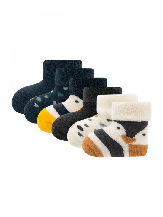 Foto van product EWERS Sokken 'PINGUIN' navy / karamel / geel / wolwit
