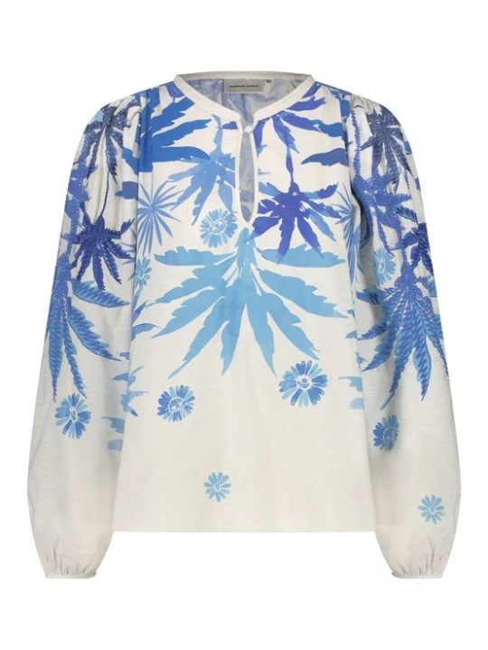 Foto van product Fabienne Chapot Blouse azuur / donkerblauw / offwhite