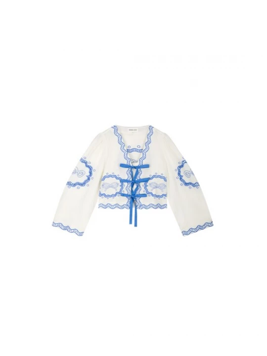 Foto van product Fabienne Chapot Blouse crème / blauw