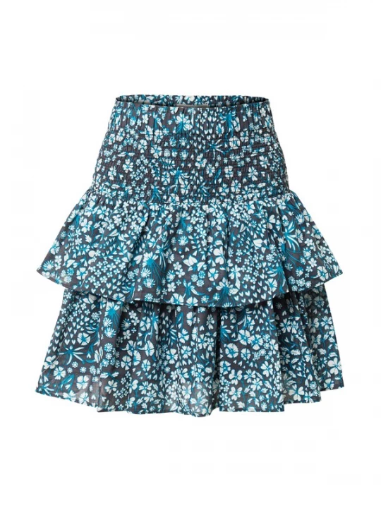 Foto van product Fabienne Chapot Rok 'Mary' marine / cyaan blauw / wit