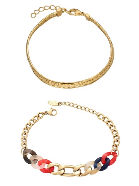 Foto van product faina Armband blauw / goud / rood / zwart / wit