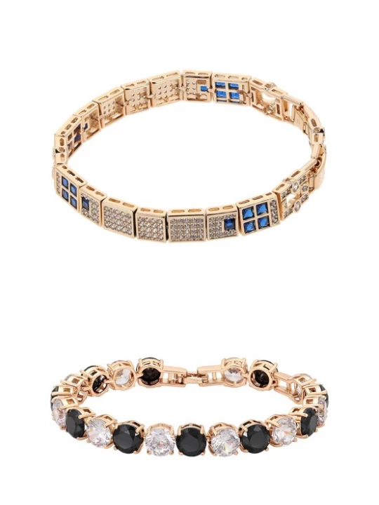 Foto van product faina Armband blauw / goud / zwart