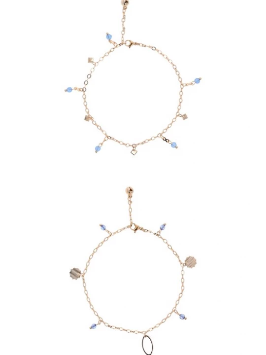Foto van product faina Armband duifblauw / goud