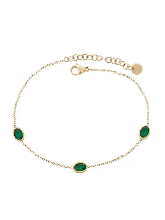 Foto van product NAEMI Armband goud / groen