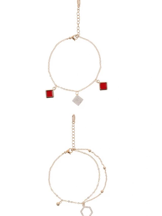 Foto van product faina Armband goud / rood / transparant