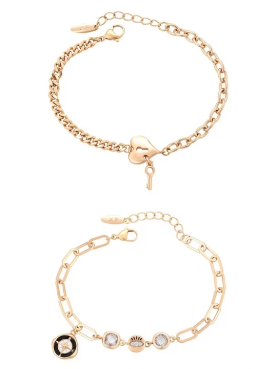 Foto van product faina Armband goud / zwart / transparant
