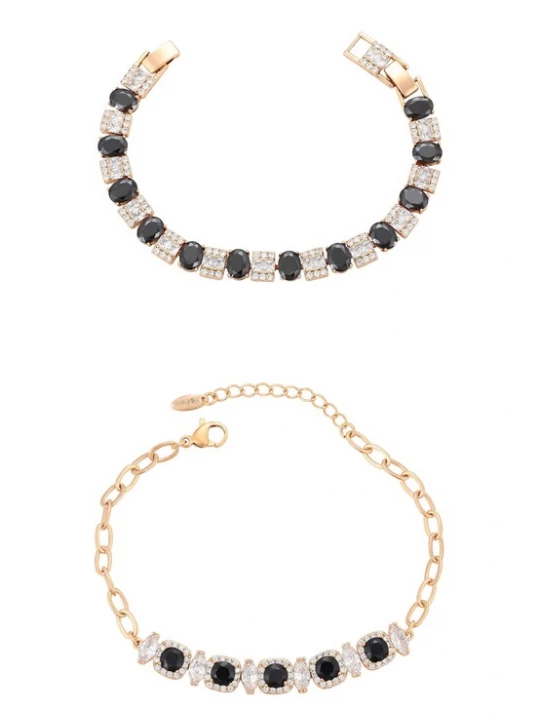 Foto van product faina Armband goud / zwart / transparant