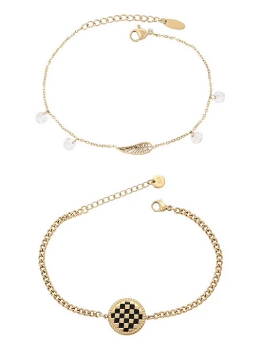 Foto van product faina Armband goud / zwart / transparant