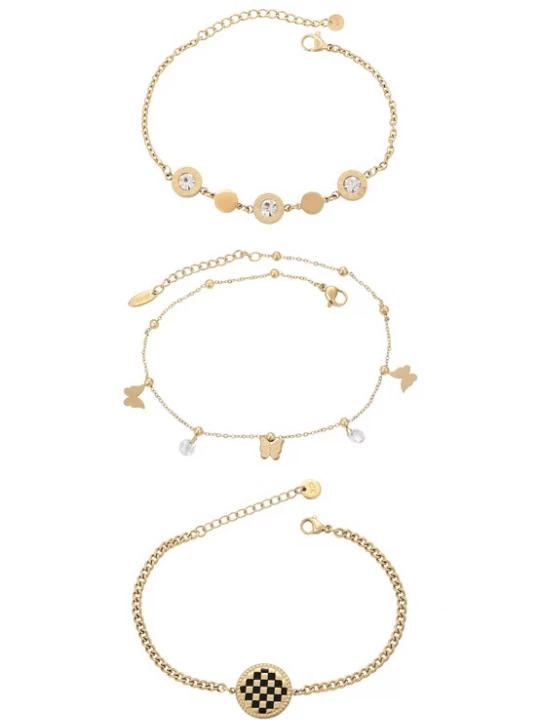 Foto van product faina Armband goud / zwart / transparant